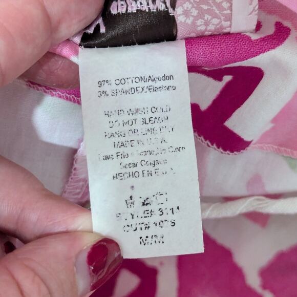 Vintage Y2K Floral Coquette Tea Party Dress Fit Flare Pink Dollcore Dainty Tank - Picture 3 of 4